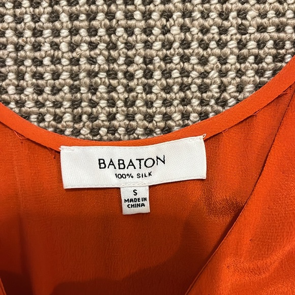 Babaton orange silk dress size small - Picture 7 of 7